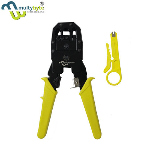 Yellow Rj-45 3 In 1 Crimping Tool