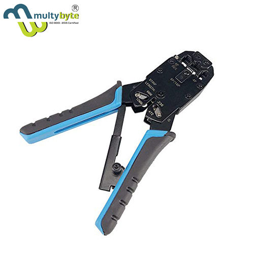 Black Rj-45 3 In 1 Manual Crimping Tool