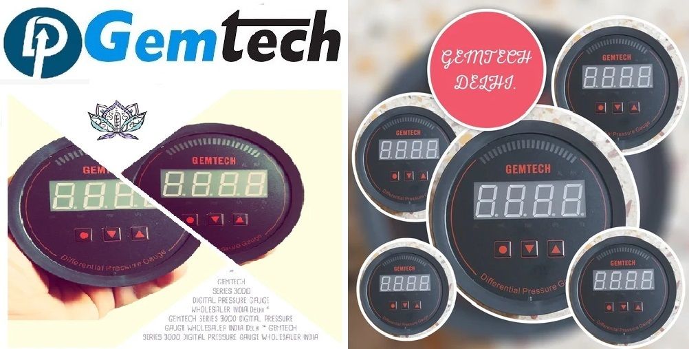 GEMTECH 3000 Digital Pressure Gauge Range 0 to 20.00 Mbar - Angul