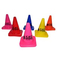 Sas Sports Agility Marking Cone 4'' - Pvc (polyvinyl Chloride), 4 Inch Size, Multi-color Set Of 12 Marker Cones For Soccer And Football Training