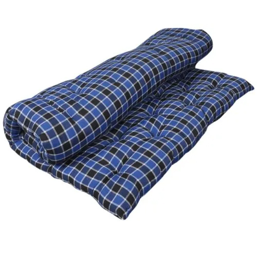 Soft And Skin Friendly Blue Cotton Hostel Bed Mattress - Length: 72 Inch (In)