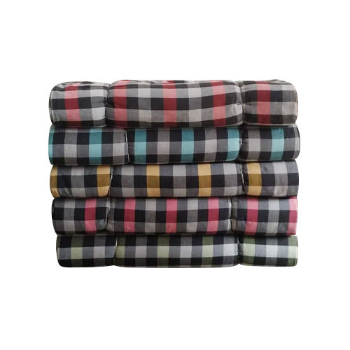 Multicolor Cotton Check Mattress Cover