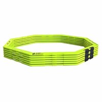 Sas Sports Agility Training Octagon Ladder - Plastic, 53 X 52 X 6 Cm, Fluorescent Green | Adjustable Rungs, Ideal For Football, Soccer, Basketball, Tennis, And More