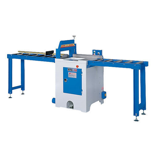 Crosscut Saw - 7.5HP/10HP Pneumatic Cutting System | 45 Cuts/Min, 18" Blade Diameter, 3600 RPM Speed, 660x690mm Table Size, Includes Roller Conveyor Setup