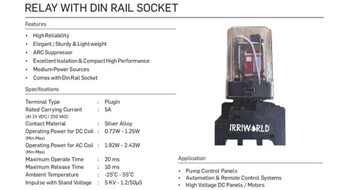 RELAY WITH DIN RAIL SOCKET