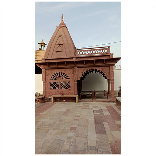 Scratch Resistant Outdoor Red Sandstone Temple