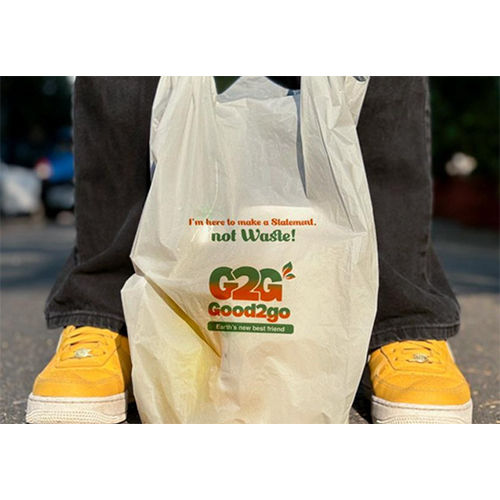 White Bio Compostable Bag - Color: As Per Availability