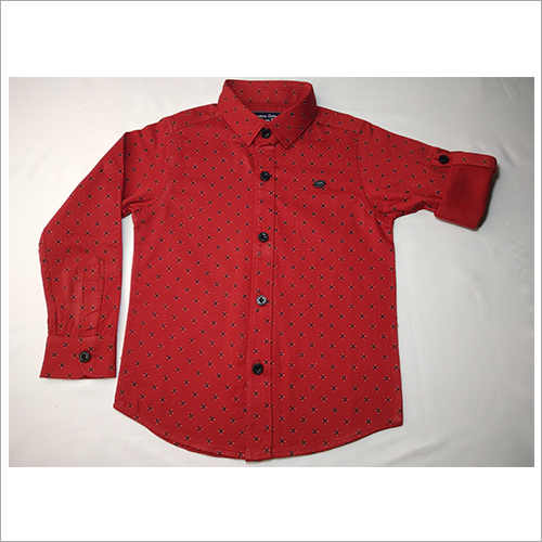 Red Causal Kids Shirt Gender: Boys