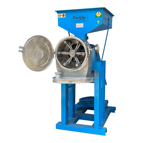 Double Stage Pulverizer Machine - Stainless Steel, Electric Power, Blue Color | Industrial Chilli Grinding Mill, New Condition, Commercial Use, Warranty Included