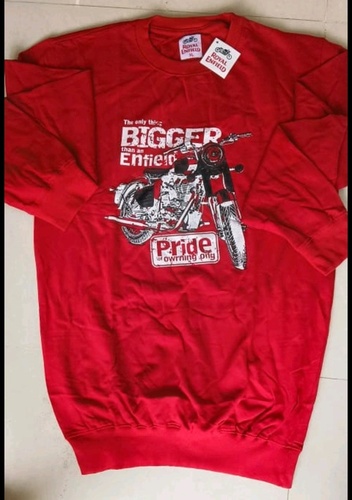 Mens Looper - Cotton Material, Size M, L, XL, 200-230 GSM | Comfortable Fit, Durable, Long Sleeves, Machine Washable, Graphic Print, Soft Fabric, Stylish Design