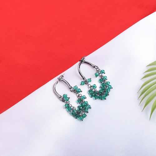 Green chandelier Earrings