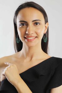 Green chandelier Earrings