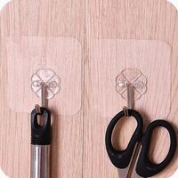 MULTIPURPOSE STRONG SMALL STAINLESS STEEL ADHESIVE WALL HOOKS (1 PC) (1695)