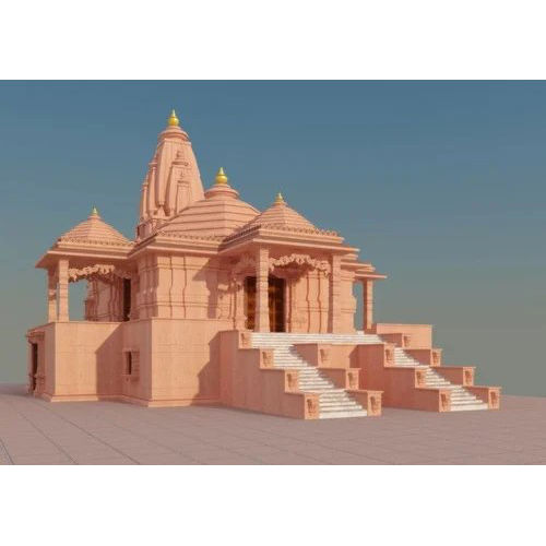 Pink Outdoor Sand Stone Temple