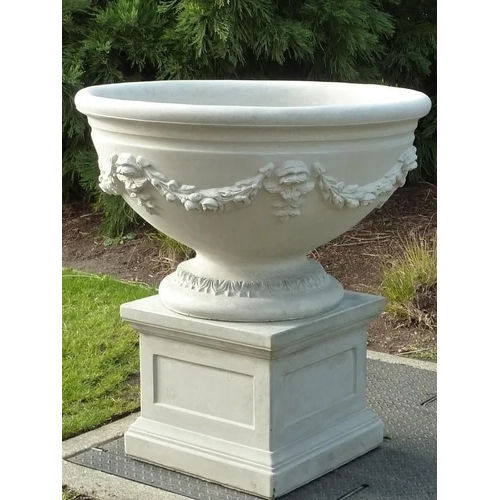 White Sand Stone Planter