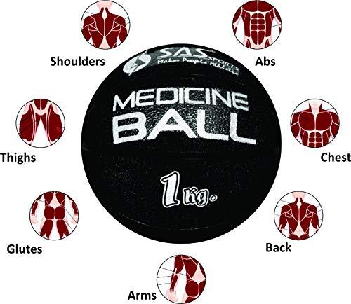 SAS SPORTS Agility Rubber Medicine Ball 1 KG