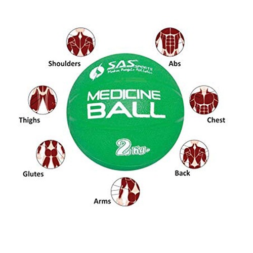 SAS SPORTS Agility Rubber Medicine Ball 2 KG