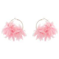 Fabric Leaf Earrings