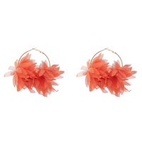 Fabric Leaf Earrings
