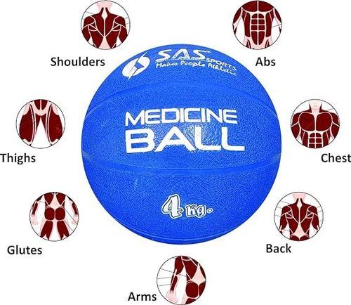 SAS SPORTS Agility Rubber Medicine Ball (4 KG)