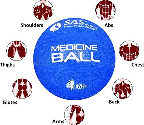 SAS SPORTS Agility Rubber Medicine Ball (4 KG)