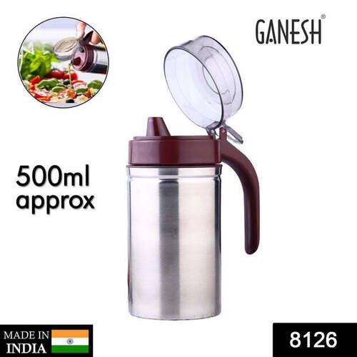 OIL DISPENSER STAINLESS STEEL WITH SMALL NOZZLE 500ML OIL CONTAINER (8126)