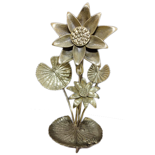 Brass Sun Flower Decor - Color: As Per Availability