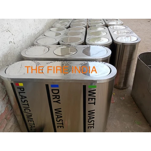 Stainless Steel Dustbin Trio