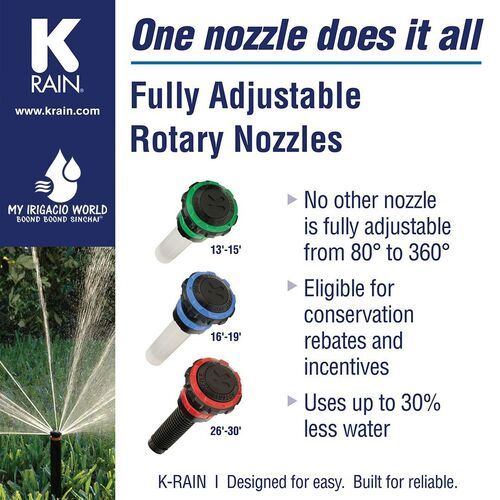 FULLY ADJUSTABLE ROTARY NOZZLE