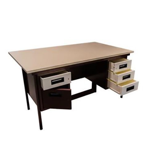 Office Table With Multiple Draws - Color: As Per Availability