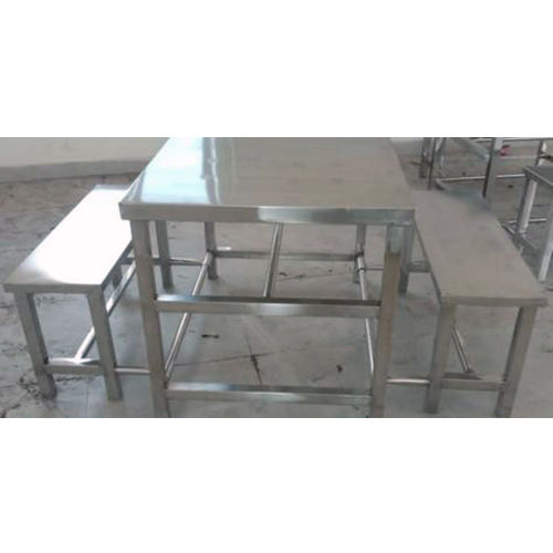 Bench Model Dinning Table Ss 304 - Color: As Per Availability