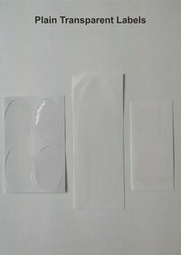 Plain Transparent Sticker - Coating Type: Water-resistant
