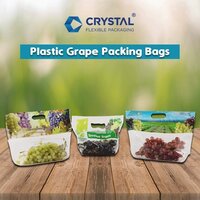 Plastic Grape Packing Bags - Plastic Material, 100-500mm Size, Glossy/matt Multicolour | Printed Design For Food Use, Enhanced Freshness Protection