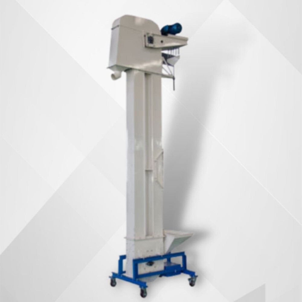 Mobile Vertical Bucket Elevator - Mild Steel & PVC Buckets, 1-10 TPH Capacity, Electric Motor Drive, Automatic Control System