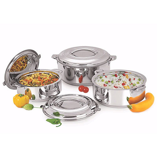 Designer Stainless Steel Insulated Hot Pot Casseroles Set