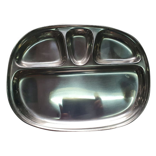 Stainless Steel 3 Compartment Plate