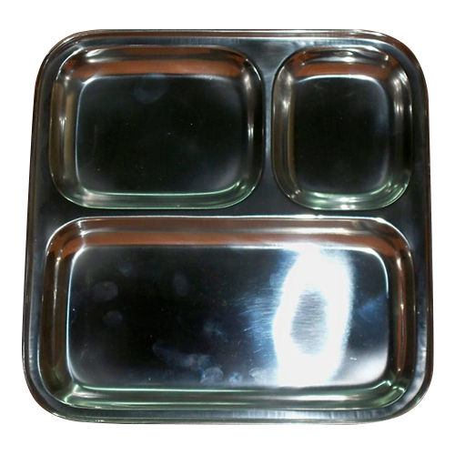 Stainless Steel 3 Patition Plate