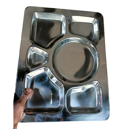 Stainless Steel 6 Partition Plate - Color: Sliver