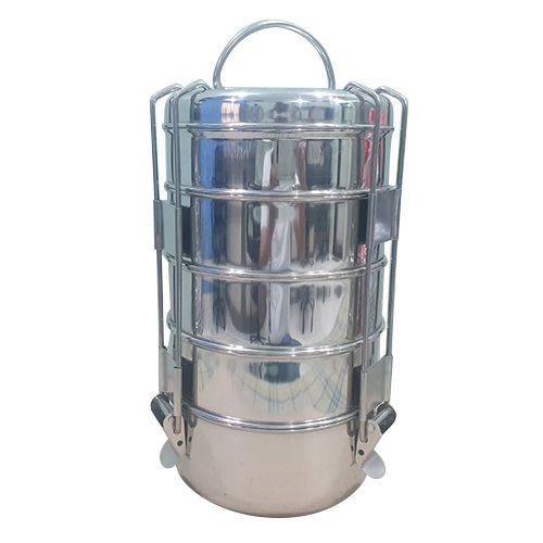 Stainless Steel Basic Topware 4 SS container lunchbox set(1200ml), For  Office