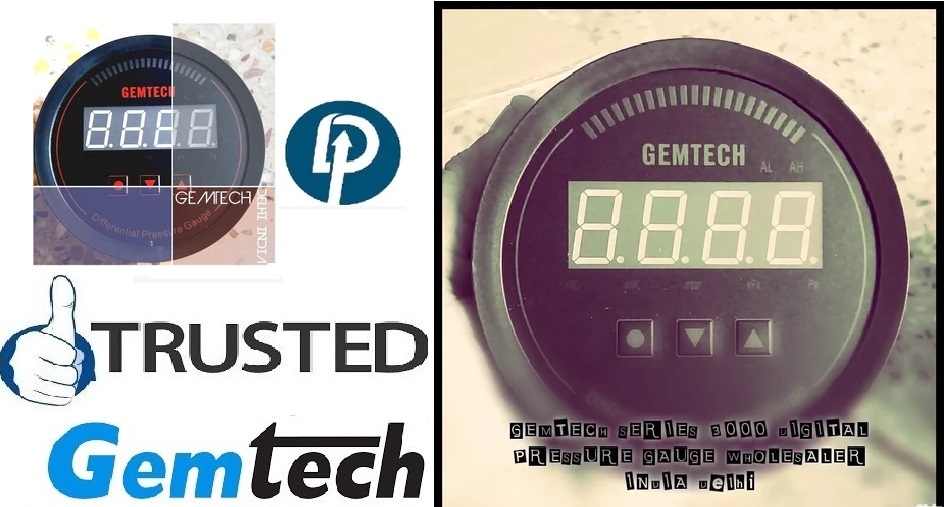 GEMTECH Series 3000 Digital Pressure Gauge Range 0 - 0.500 INCH WC for Sonipat