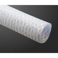 Silicone Polyester Braiding With Ss Helical Wire Reinforced  Hose - Color: White