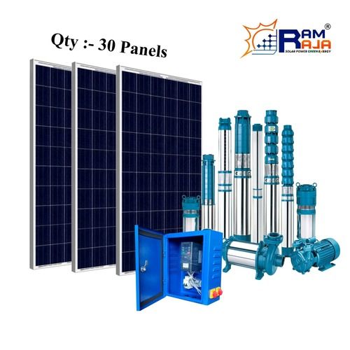 10 Hp With 30 Module Amrut Solar Water Pump Set