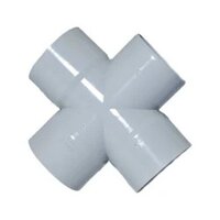 Swr Double Tee - Light Grey, 2 1/2" & 4" Sizes | 10-year Warranty, Tee Design For Vertical Stack Connections Across Bathrooms