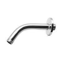 Shower Arm & Flange - Stainless Steel 304, 180mm Size, Silver Color, Polished Finish | Round Shape, 15mm Thread Size