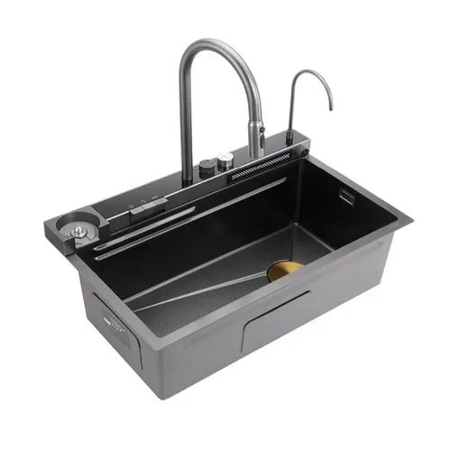 Black Stainless Steel Multifunctional Kitchen Sink