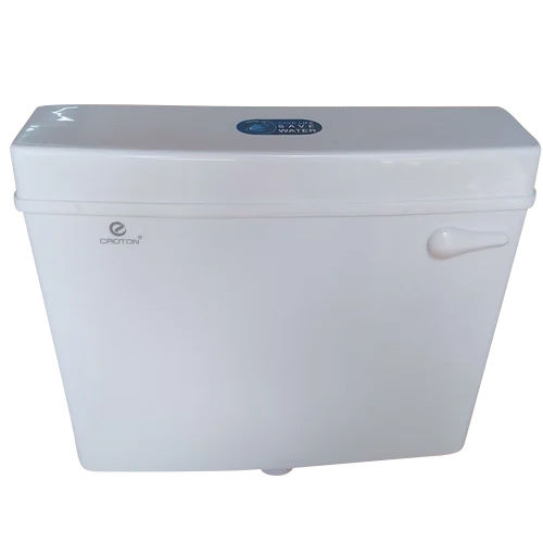 White 10 Litres Side Handle Slim Flushing Cistern