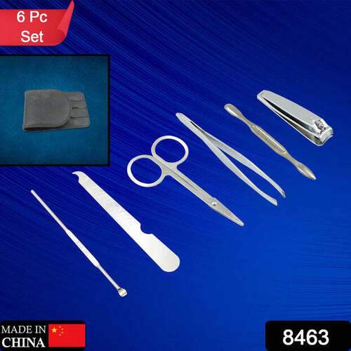 Nail Scissors Professional Nail Clippers Kit Manicure Set 6 Pieces (8463)