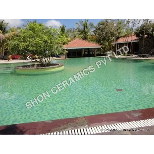 Swimming Pool Mosaic Tiles - 4-8 Millimeter Thickness, Gloss and Matt Finishes | Heat Insulation, Non-Slip, Plain Design