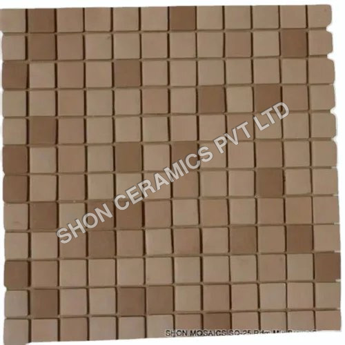Unglazed Mosaic Tiles - 4-8mm Thickness, Gloss Finish | Antibacterial, Non-Slip, Ideal for Walls, Floors, Pillars, and Exterior Usage