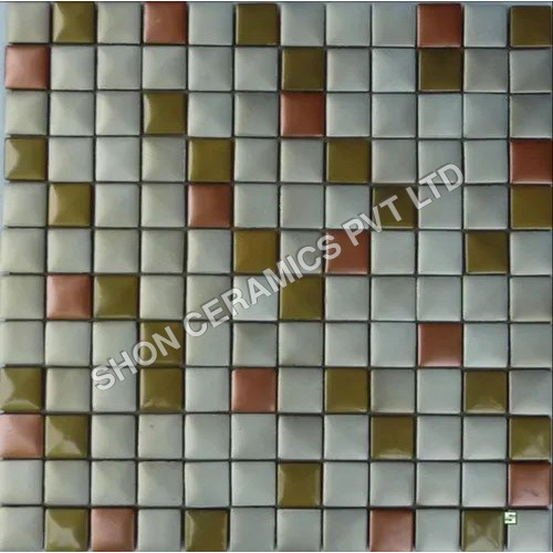 Porcelain Mosaic Tiles - 1 Inch x 1 Inch, 4-5 mm Thickness | Heat Insulation, Non-Slip, Glass Finish